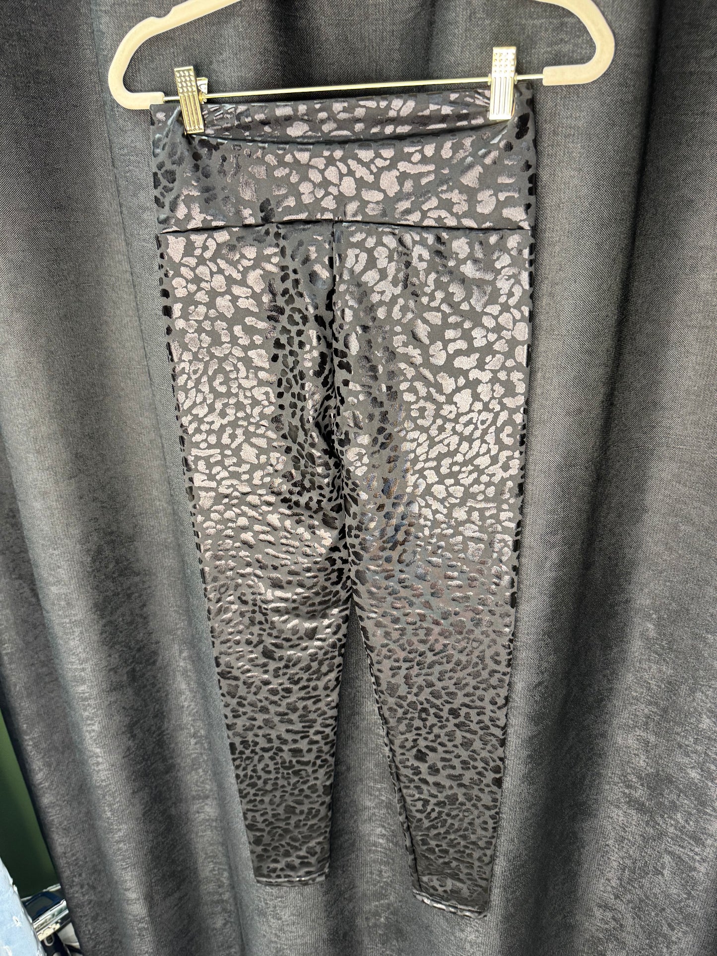 Black on Black Cheetah Print Legging