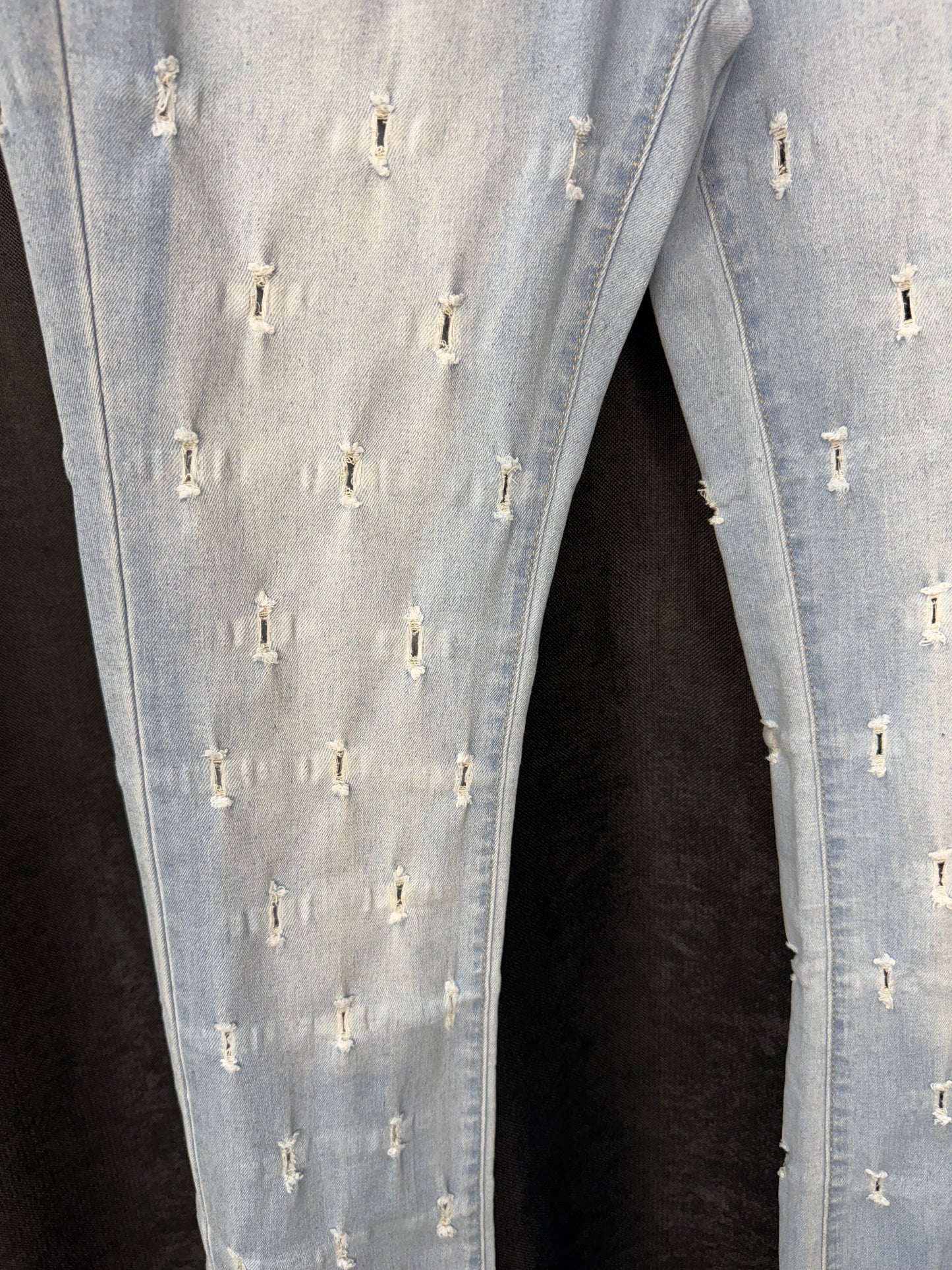 Stacked Cutout Denim Jeans