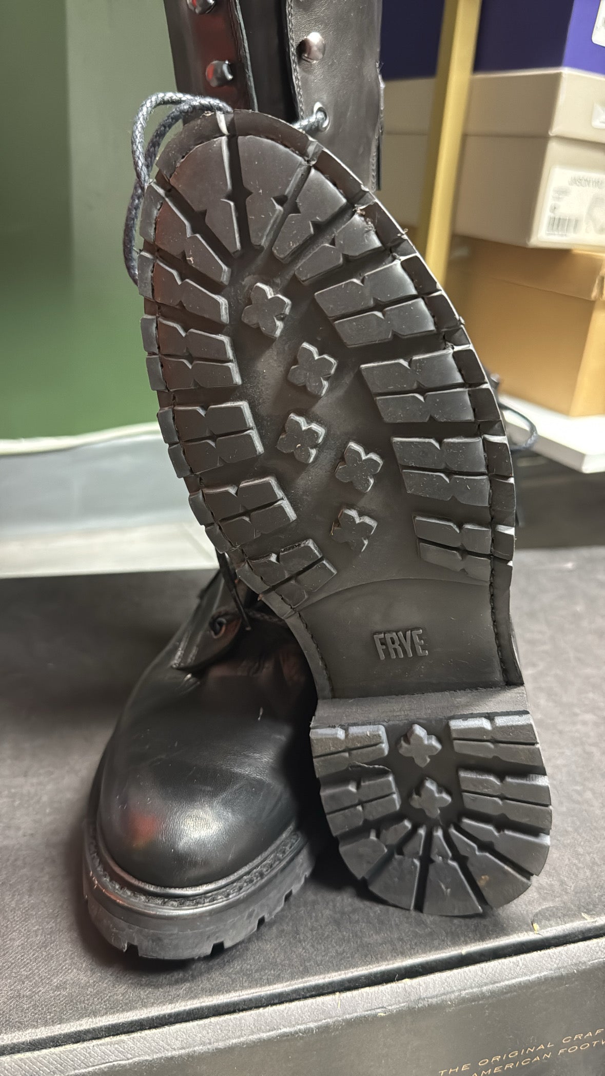 Frye Tall Combat Boot Size 9