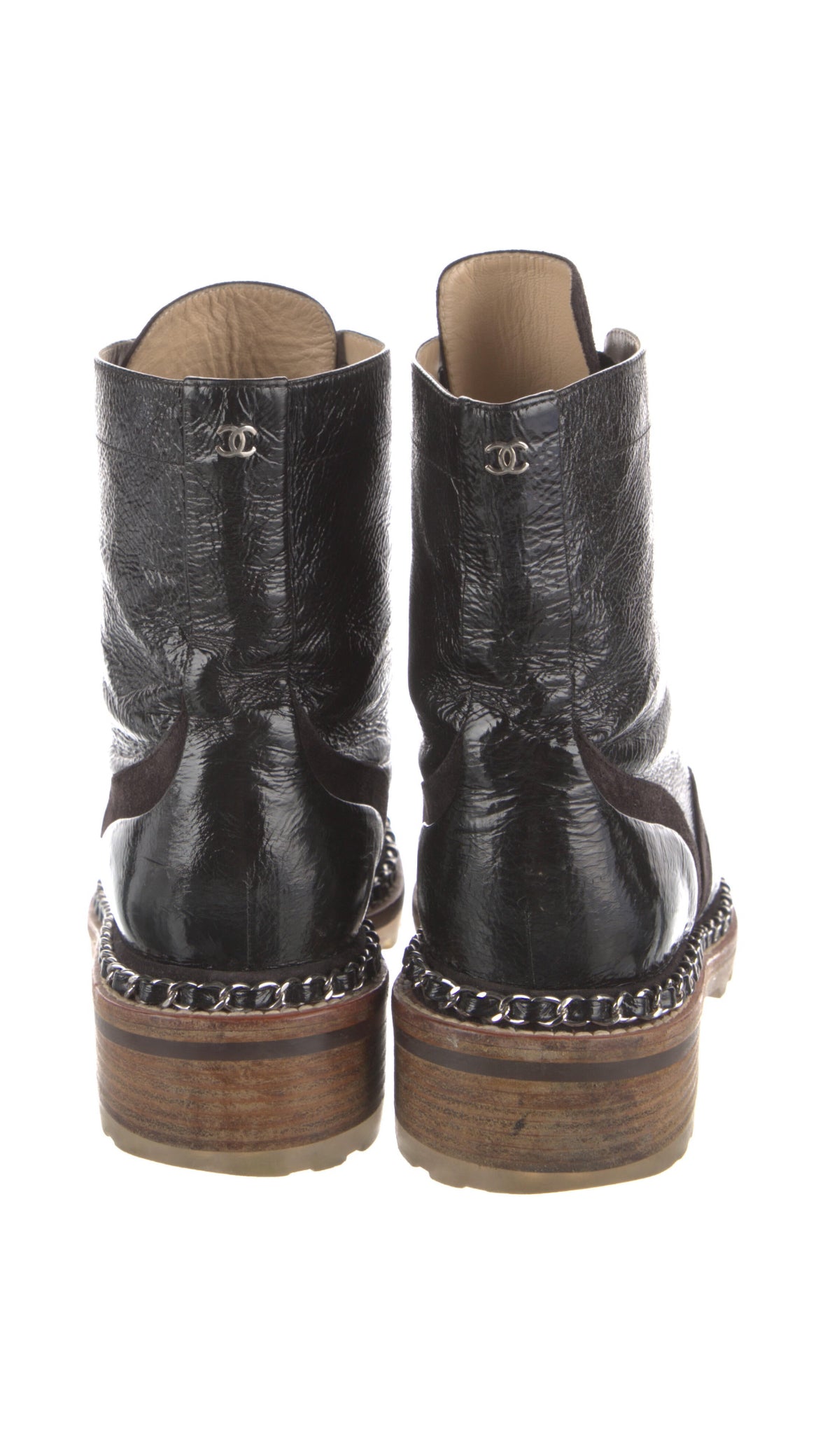 Chanel Chained Combat Boots Size 39