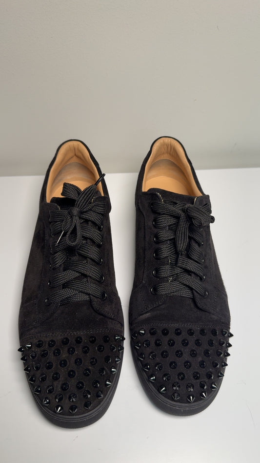 Authentic Christian Loubutin Black Sneakers with Spikes