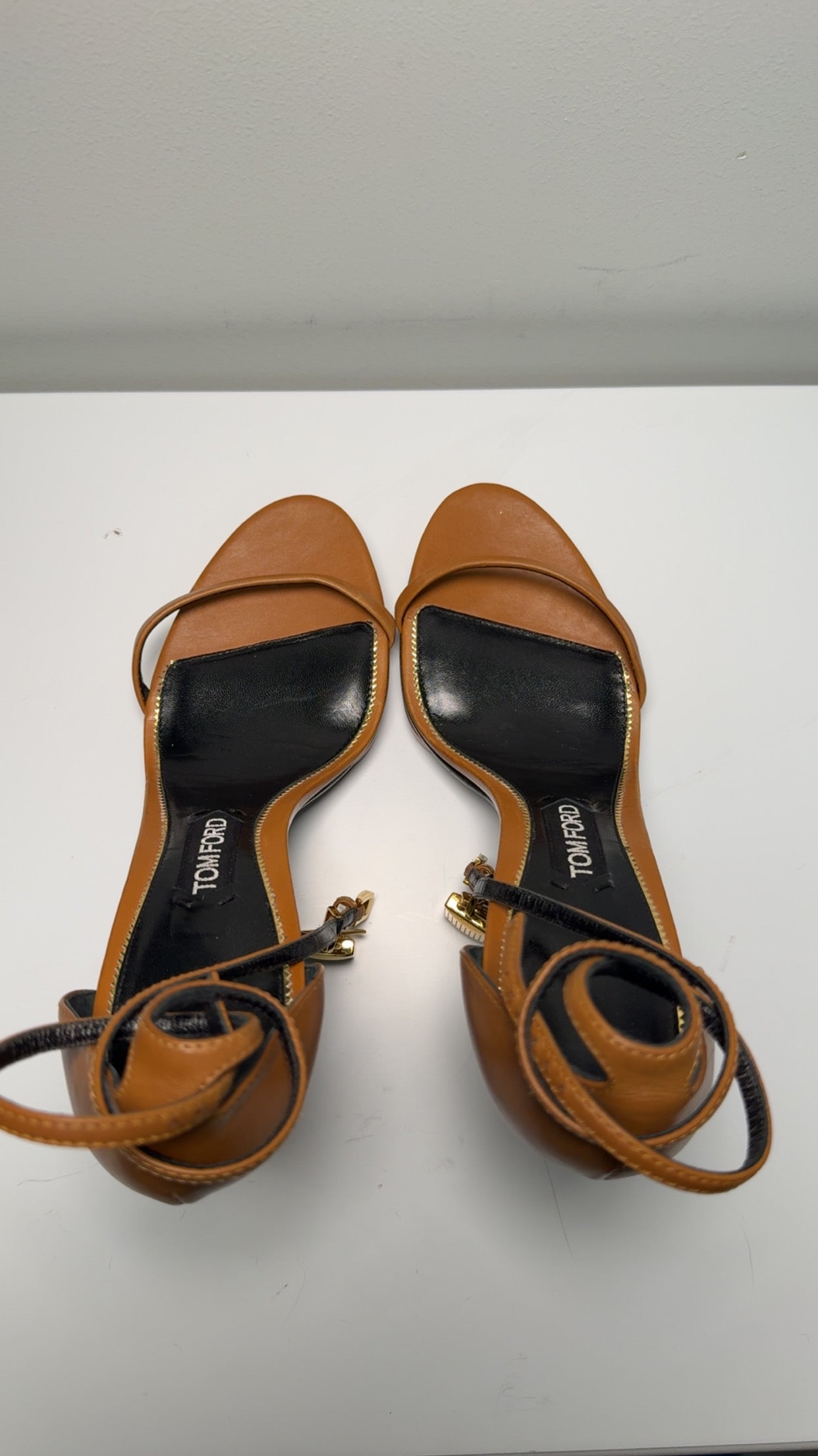 Tom Ford Platform Padlock Brown Whiskey SZ 41