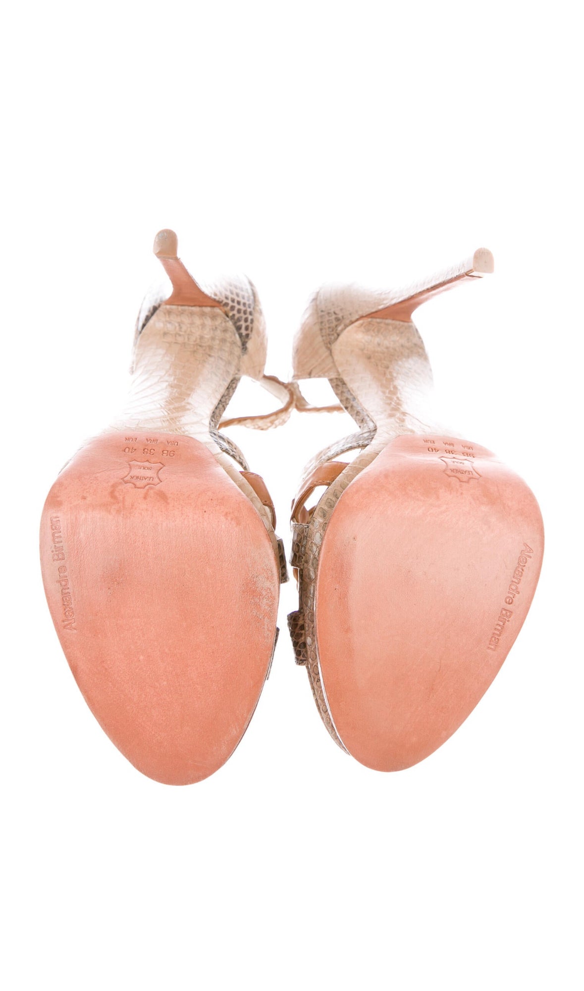 Alexandre Birman Python Ankle Strap Sandal Sz 9